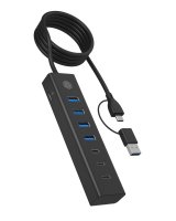 ICY BOX IB-HUB1737-C3 USB 3.2 Gen 1 (3.1 Gen 1) Type-C 5000 Mbit/s Sort #1
