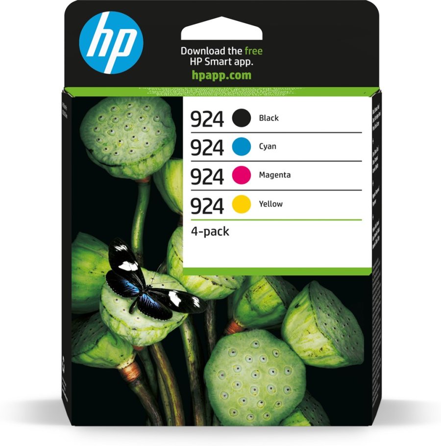 HP 924 original blkpatron, CMYK kombipakke med 4 stk. #1