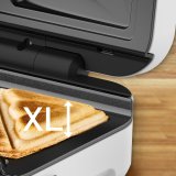 Tefal Snack XL SW7011 sandwichtoaster 850 W Hvid, Rustfrit stl #4