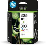 HP Originale 303-blkpatroner i dobbeltpakke, sort/trefarvet #1