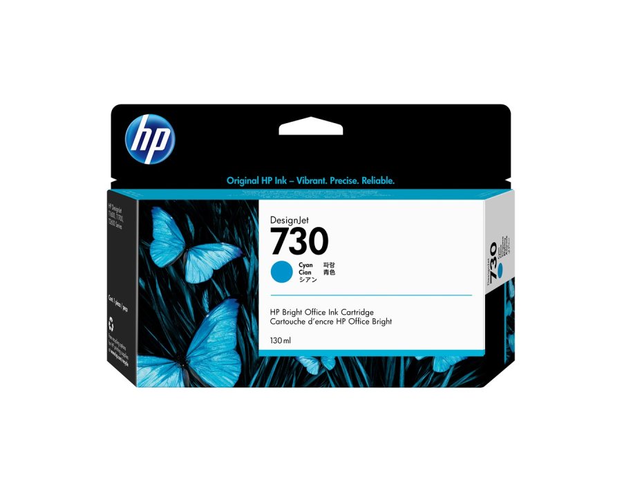 HP 730 130-ml Cyan DesignJet Ink Cartridge #1