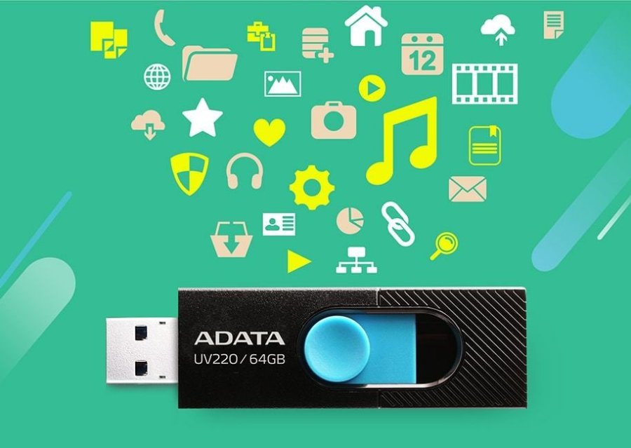 ADATA UV220 USB-ngle 64 GB USB Type-A 2.0 Sort, Bl #3