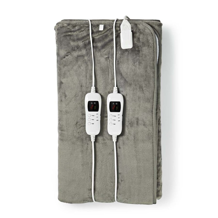 Nedis PEBL130CWT2 varmelagen og -pude Elektrisk tppe 120 W Gr, Hvid Fleece, Polyester #10
