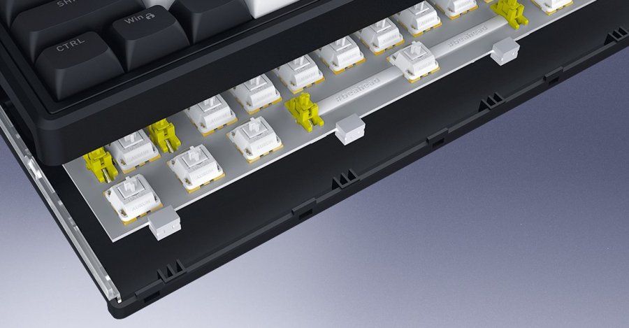 HATOR Skyfall Pro Wireless 65 tastatur Spil USB + RF Wireless + Bluetooth QWERTY US engelsk Sort, Gr� #10