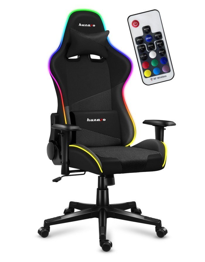 Huzaro Force 6.2 RGB PC gamingstol Spand (vugge) sde Sort #1