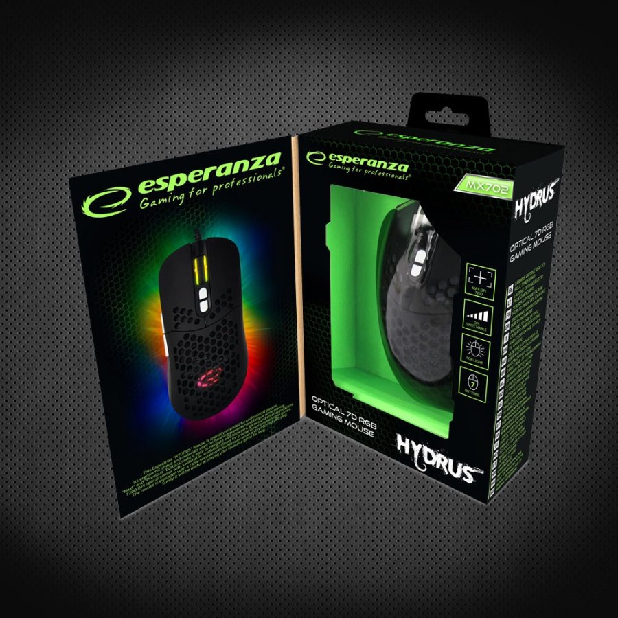 Esperanza EGM702 mus Hjre hnd USB Optisk 7200 dpi #3