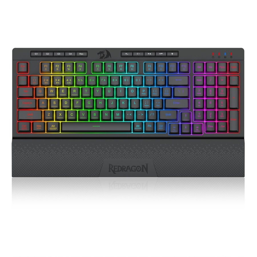 REDRAGON K515RGB-PRO tastatur USB + RF Wireless + Bluetooth Sort #1