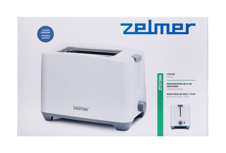 Zelmer ZTS7386 br�drister 2 skive(r) 750 W Hvid #4