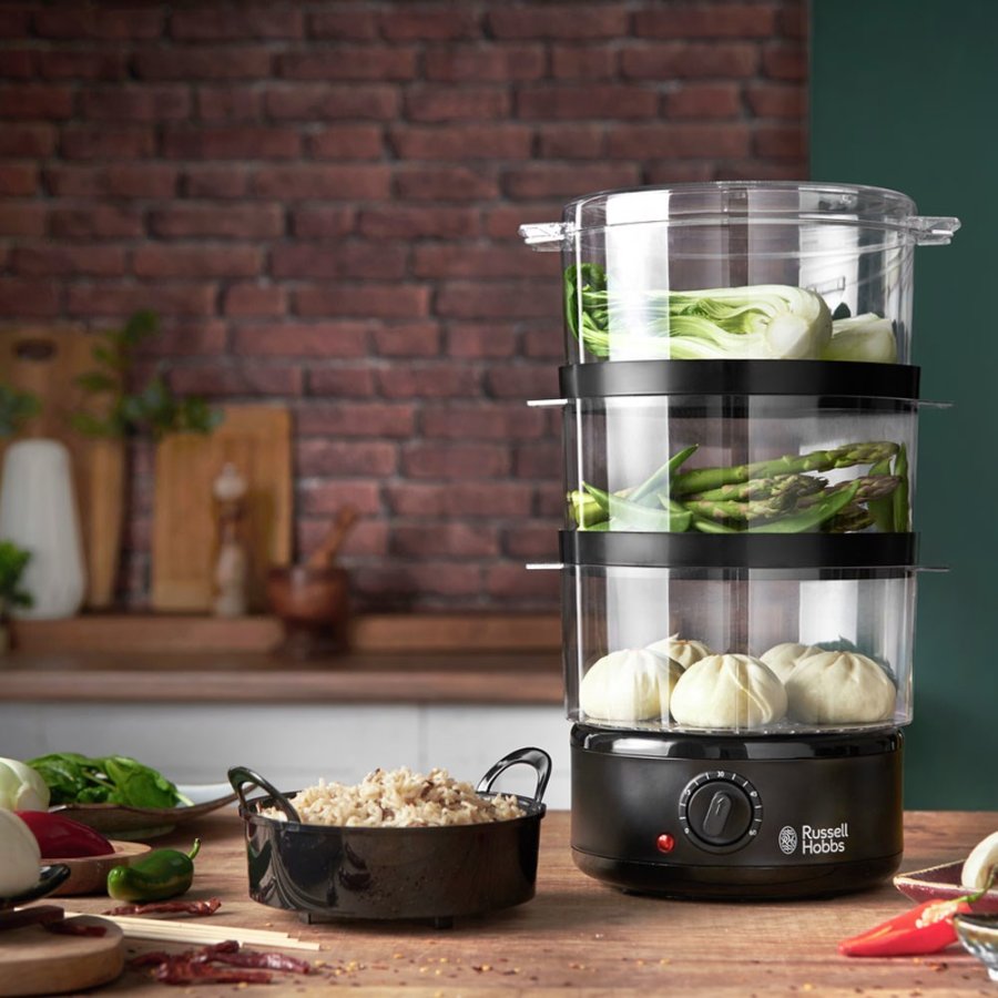 Russell Hobbs 26530-56 dampkoger 3 kurv(e) Fritstende 400 W Sort, Gennemsigtig #3