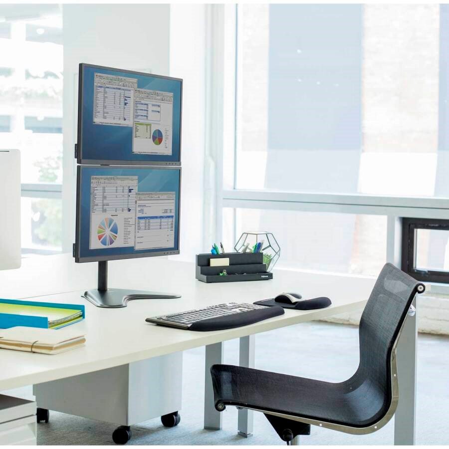 Fellowes Ergonomics fritstende arm til 2 skrme - Seasa vertikal - tidligere Professional Series #7