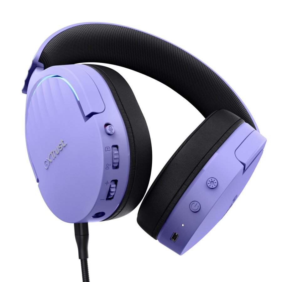 Trust GXT 491P FAYZO Headset Kabel & trdls Spil USB Type-A Bluetooth Sort, Lilla #4