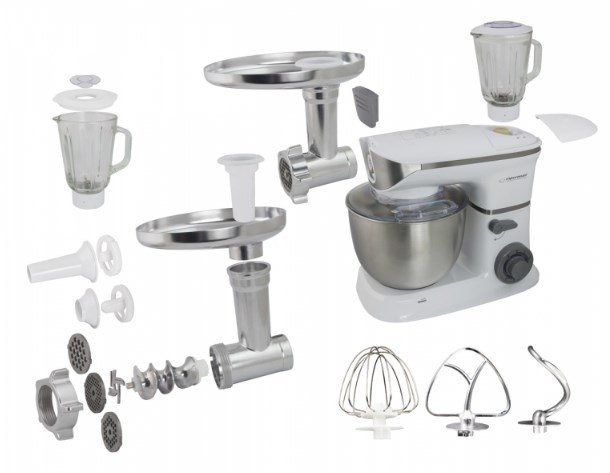 Esperanza EKM025 foodprocessor 1000 W 5 L Rustfrit stl, Hvid #4
