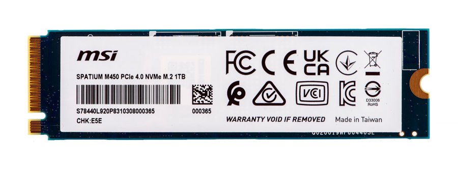 MSI SPATIUM M450 PCIe 4.0 NVMe M.2 1000GB PCI Express 4.0 3D NAND #2