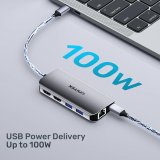 UNITEK ACTIVE HUB USB-C 2X HDMI 4K, RJ45, PD 100W #5