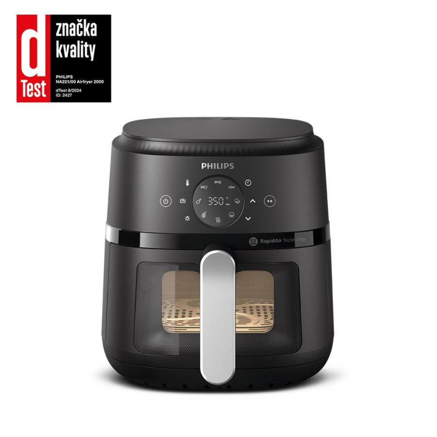Varmluftsfrituregryde Philips NA221/00 1500 W 4,2 L Sort/Slvfarvet #2