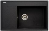Pyramis Camea 79X50 1B 1D R granitvask med enkelt kumme 070091201 sort prikket #1