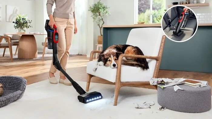Bosch BCS1041PET stav stvsuger & elektrisk kost Stick vakuum Batteri Dry HEPA Posels 0,4 L 23,5 W Sort, Rd 4 At #10