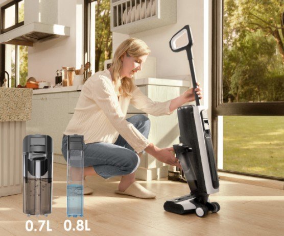 Tineco FLOOR ONE S5 Batteri Tr&vd Vand Posels Bl, Hvid #19