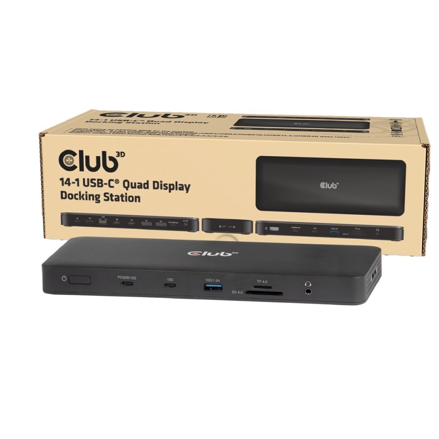 CLUB3D 14-1 USB-C Quad Display Docking Station USB4 #1