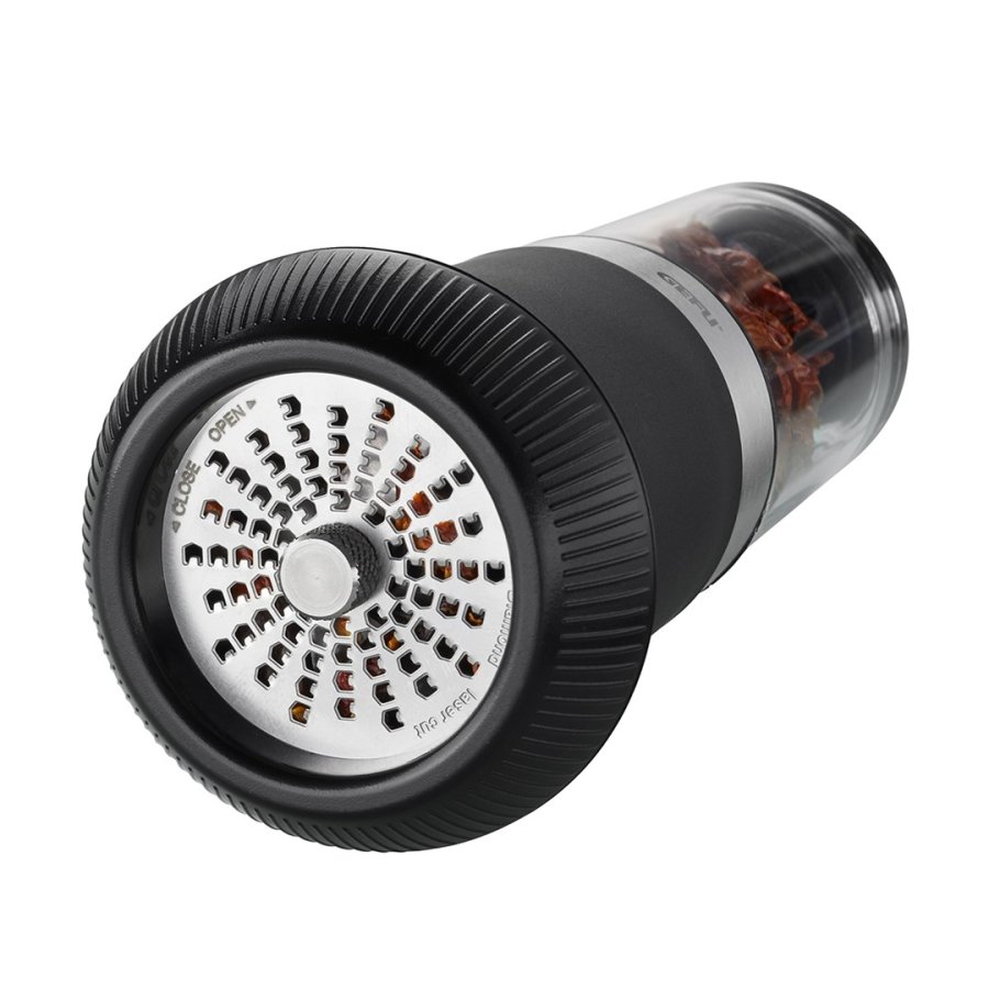 GEFU 34631 Manuelle rivejern og spiralsnitter Drejeligt rivejern Sort, Transparent #4