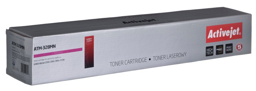 Activejet ATM-328MN tonerpatron til Konica Minolta-printere, erstatning Konica Minolta TN328M; Supreme; 28000 sider; lilla #1