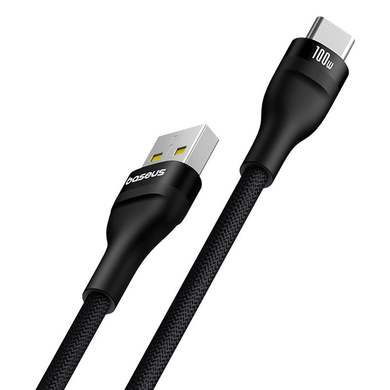 Baseus Flash 2 USB A til USB C hurtigopladningskabel 2 m 100 W Sort #3