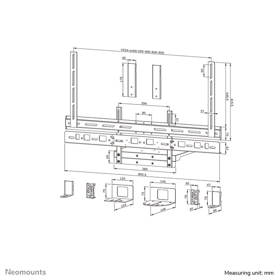 Neomounts AV60-500BL tilbeh�r til tv-montering #14