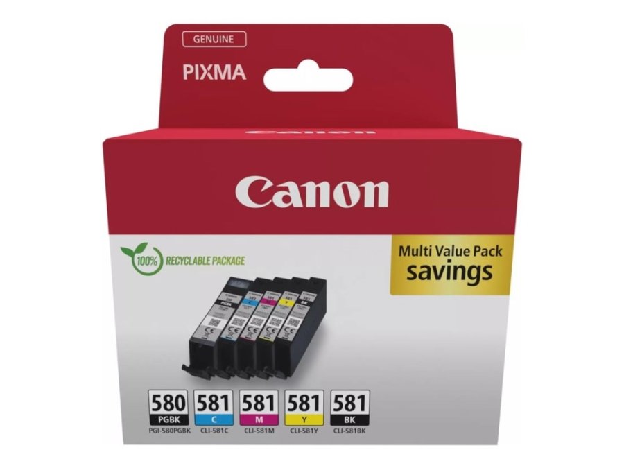 Canon 2078C007 blkpatron 5 stk Original Sort, Bl, Bl, Magenta, Gul #6