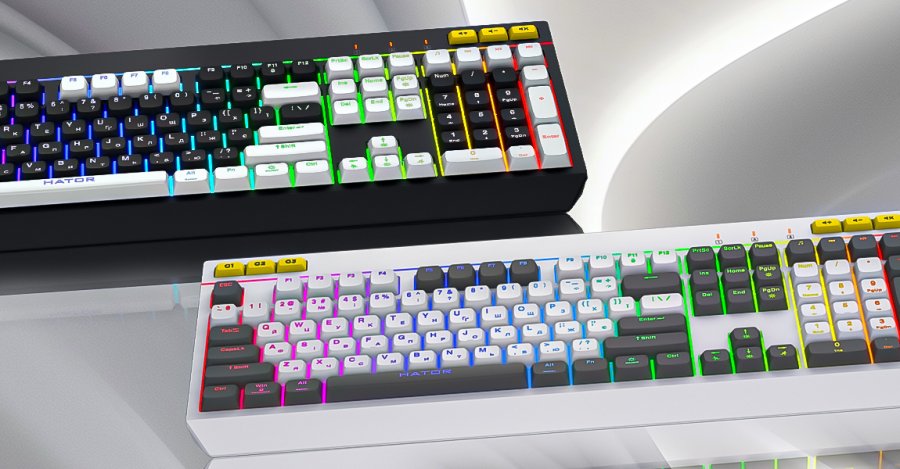 HATOR Icefall tastatur Spil USB QWERTY US engelsk Hvid #14