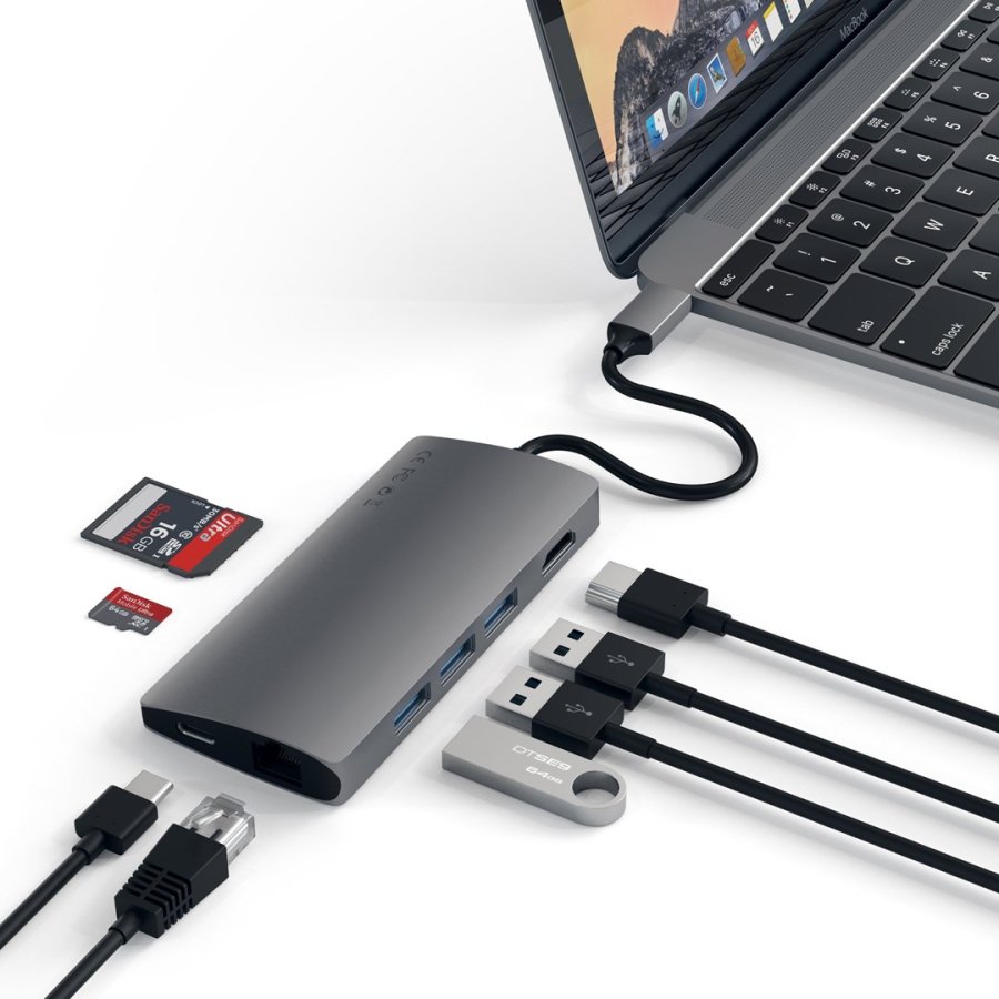 Satechi Multi-Port Adapter V2 Dock st. USB 3.2 Gen 1 (3.1 Gen 1) Type-C Gr� #6