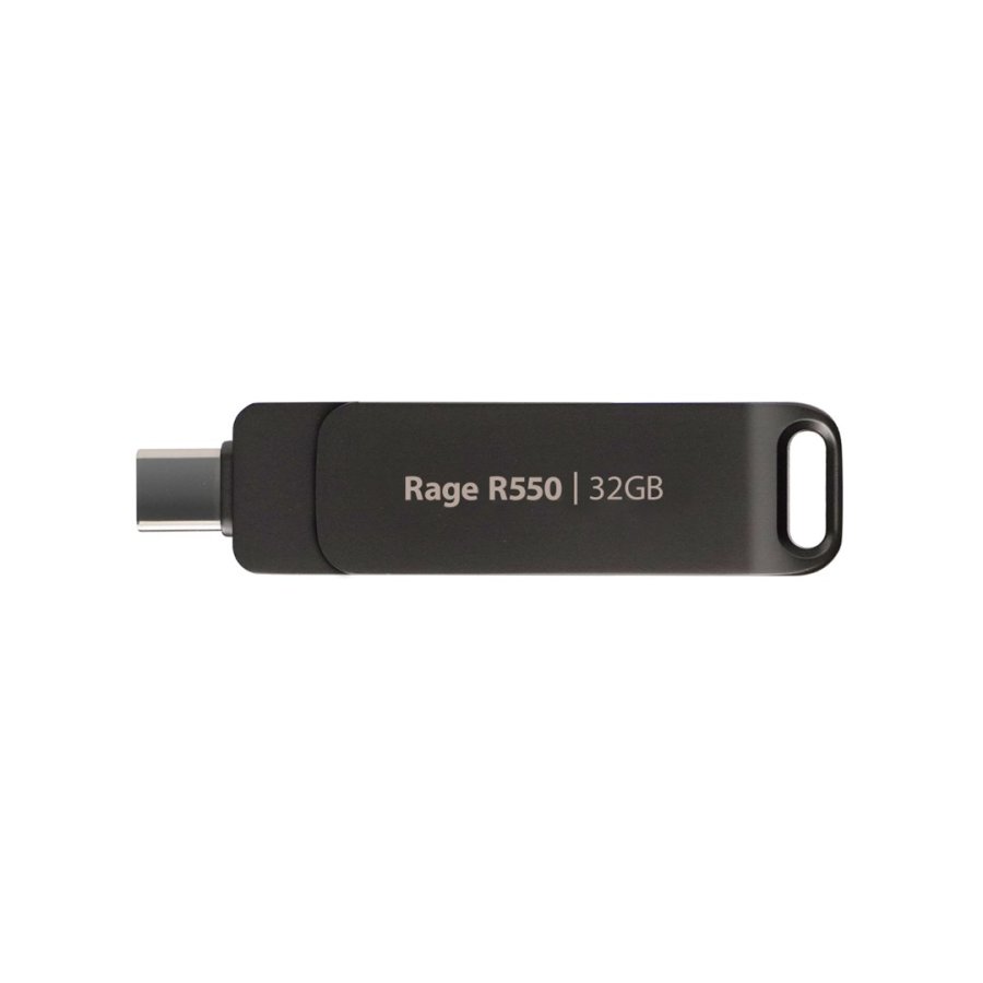 Flashdrive PATRIOT Rage R550 32GB 100 MB/S USB A+C Drejeligt design (PE32GR550DSAD) Sort #3