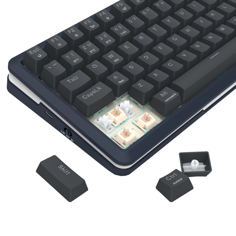 REDRAGON K708-RGB-PRO FLEKACT tastatur USB + RF Wireless + Bluetooth Sort #3