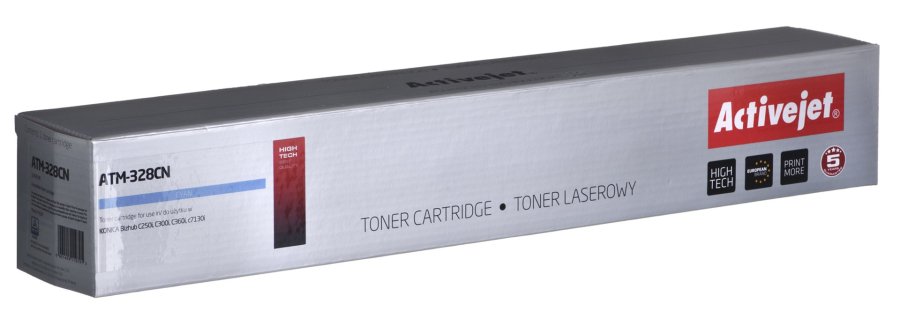 Activejet ATM-328CN tonerpatron til Konica Minolta-printere, erstatning Konica Minolta TN328C; Supreme; 28000 sider; bl #1