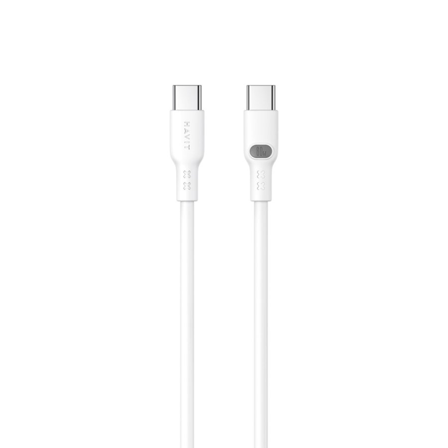 Havit CB6279 - USB Type C til USB Type C-opladerkabel, 1 m (hvid) #1