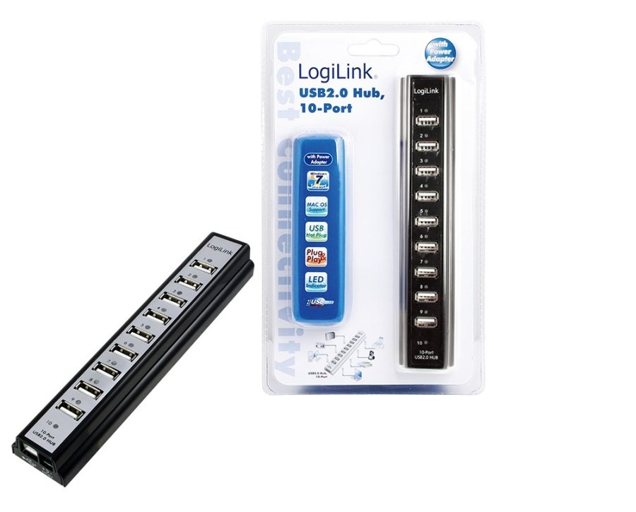 LogiLink UA0096 interface hub 480 Mbit/s Sort #1