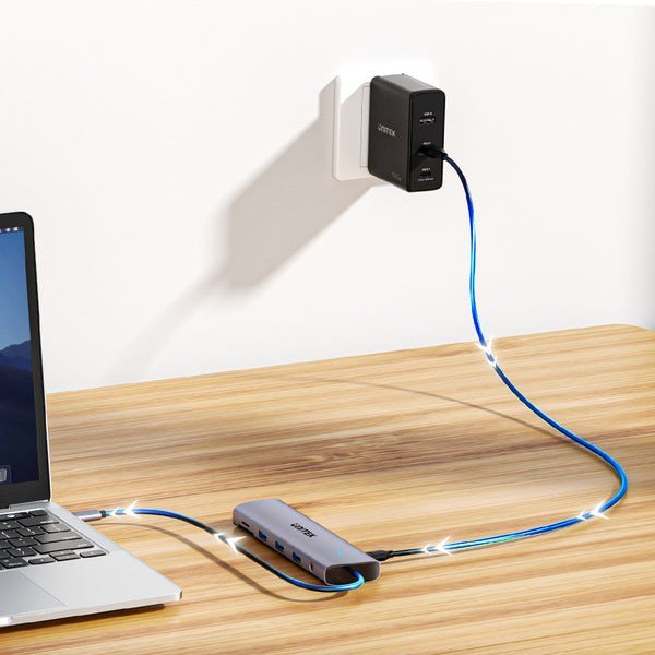 UNITEK D1113BGY01 interface hub 2 x USB 3.2 Gen 2 (3.1 Gen 2) Type-C 1000 Mbit/s Gr� #6