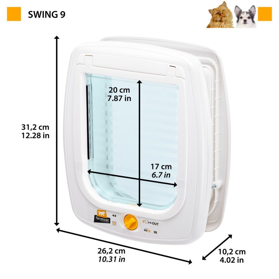 FERPLAST Swing 9 - Dr til mellemstore hunde og store katte, hvid #2