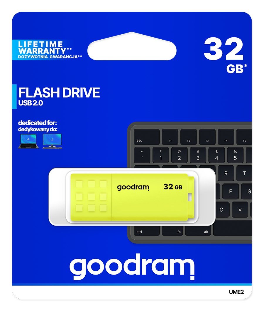 Goodram UME2 USB-ngle 32 GB USB Type-A 2.0 Gul #5