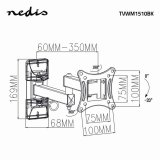 Nedis TVWM1510BK tv-beslag 68,6 cm (27
