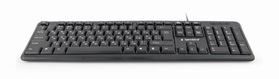 Gembird KB-U-103-RU tastatur Kontor USB QWERTY Engelsk, Russisk Sort #7
