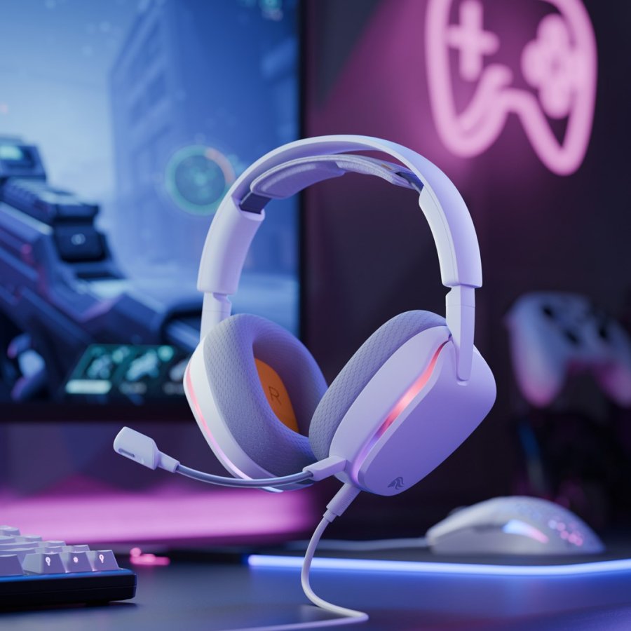 Glorious Gaming GHS Eternal RGB Headset Ledningsf�rt Spil USB Type-C Hvid #8