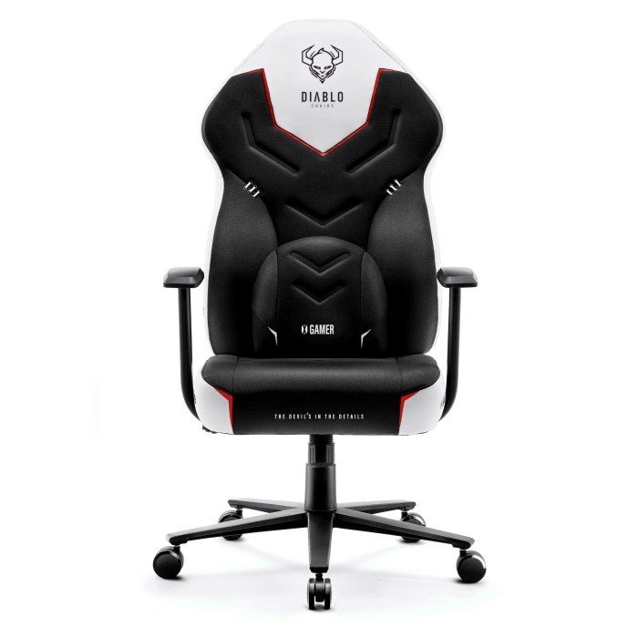 Diablo X-GAMER 2.0 Normal Gaming-stol Sort, hvid #1