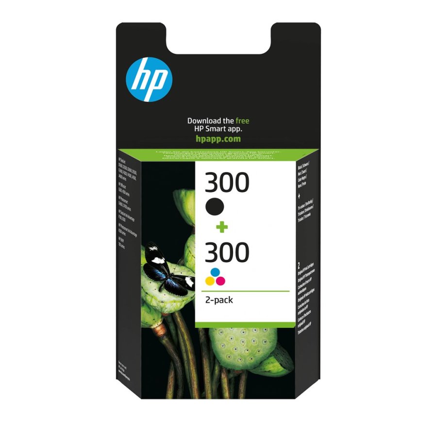 HP Originale 300-bl�kpatroner, sort/trefarvet, 2-pak #1