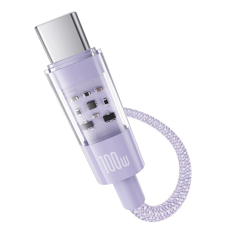 Baseus Gem USB C til USB C hurtigopladningskabel 2 m 100 W Lilla #3