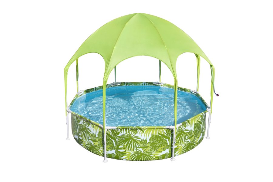 Bestway 56432 / 23 swimmingpool til over jorden Indrammet pool Rund 1688 L Bl�, Gr�n, Hvid #3