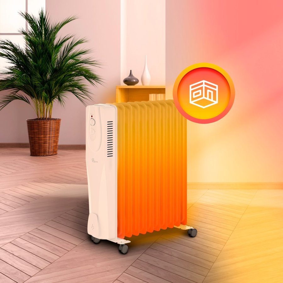 Extralink EX.30622 varmeapparat Indendrs Hvid 2500 W Olie elektrisk omrdevarmer #11