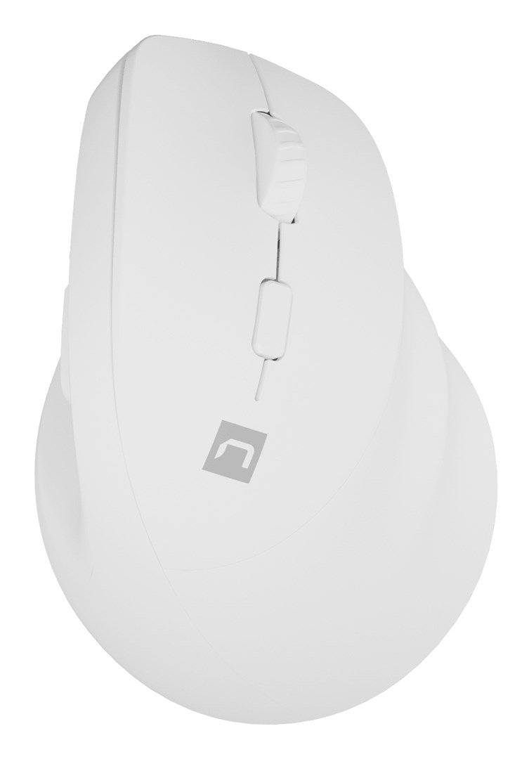 NATEC CRAKE 2 VERTICAL MOUSE WIRELESS 2400DPI BLUETOOTH 5.2 + 2.4GHZ WHITE #1