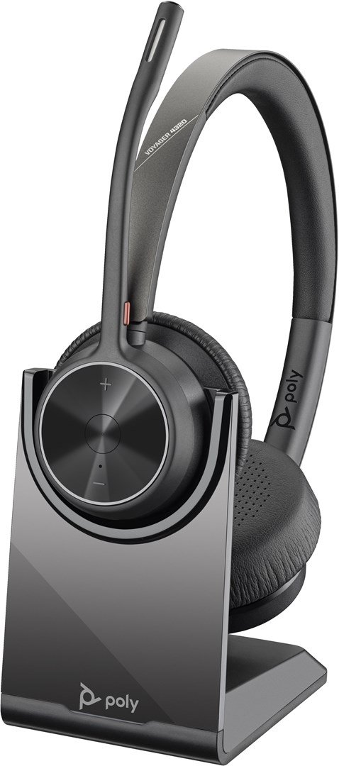 Poly Voyager 4320 UC Stereo USB-A-headset +BT700 USB-A-adapter + bordoplader #3