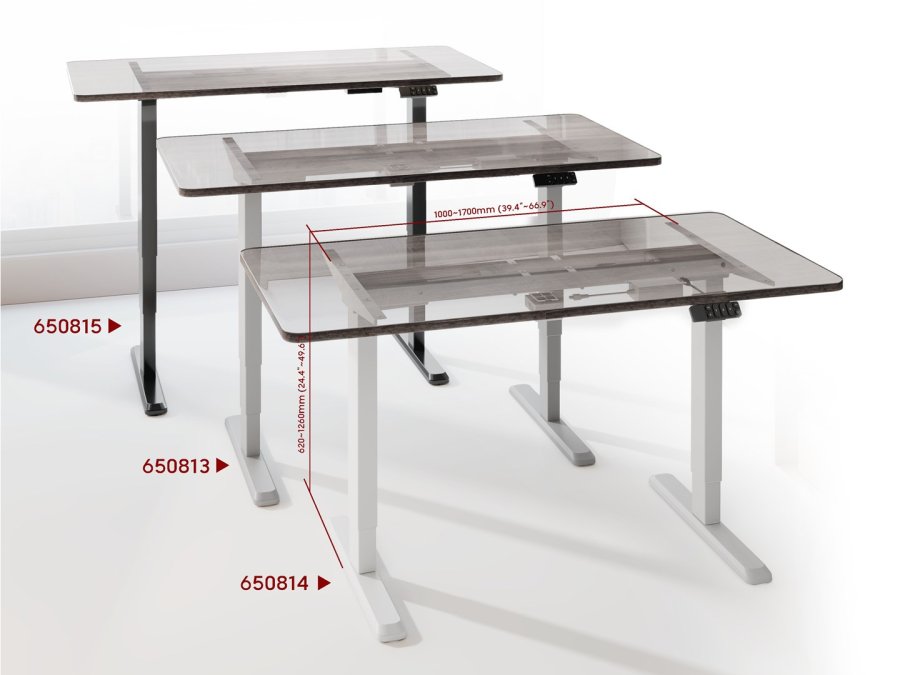 Equip 650815 stel til skrivebord Elektrisk 2 ben Sort #5