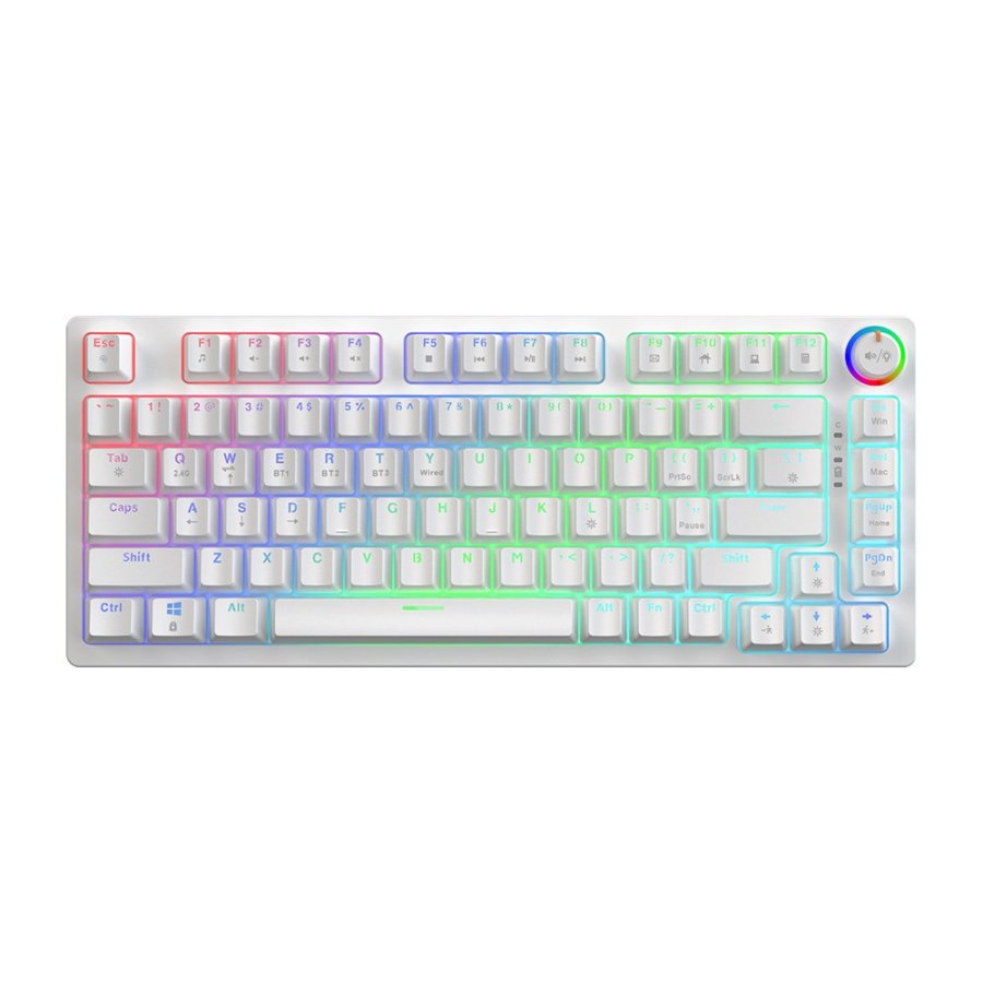 SAVIO PHENIX WHITE Trdlst mekanisk tastatur, Gateron Red Pro, ABS #4